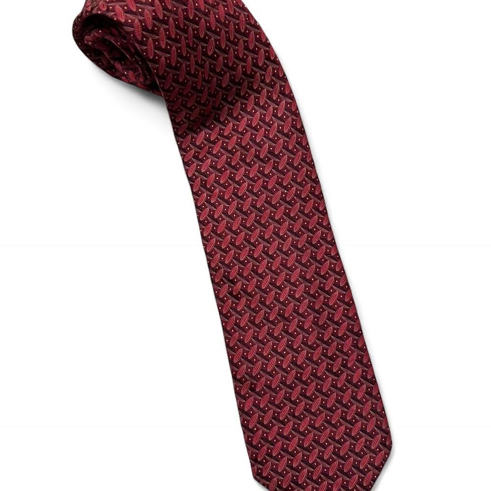 Red  Ermenegildo Zegna 100% Silk Tie Designer Business Formal Work Attire